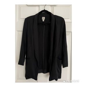Lauren Conrad relaxed fit linen black blazer